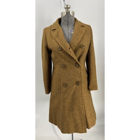 Ken Whitmore, vintage 50s double breasted wool mid length coat 10/M - Picture 1 of 14